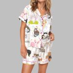 Art Kitten Cute Pet Pajama Set For Women