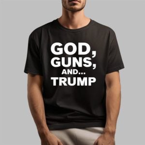Maga Voice God Guns And Trump Shirt 0