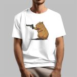 Capybara Holding A Gun Shirt