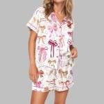 Coquette Bow Pajama Set For Women