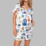 Greece Travel Pajama Set For Womens