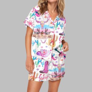 Colorful Cowgirl Pajama Set For Women 1