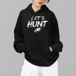 Jalen Hurts Wearing Let's Hunt Hoodie
