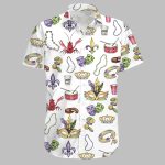 Mardi Gras Beads King Cake Hawaiian Shirt