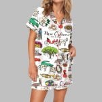Mardi Gras New Orleans Pajama Set For Women