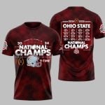 Ohio State National Champions 9-TIme 2024 2025 Shirt