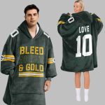 Packers Bleed Green And Gold 10 Football Blanket Hoodie