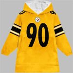 Steelers 90 Watt Football Unisex Blanket Hoodie