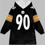 Steelers Watt Football Unisex Blanket Hoodie