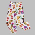 Taco Bell Drawstring Wide Leg Pants For Women