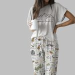 Take Me To The Mountains Gras Casual Pajama Set For Women