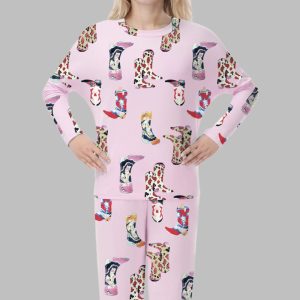 Western Cowgirl Thick Stretchy Pajama Set For Women 1
