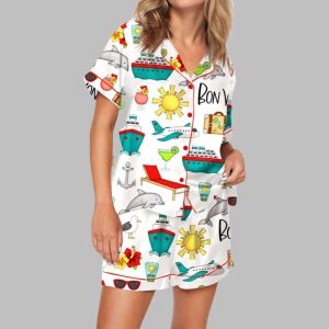 Bon Voyage Cruise Pajama Set For Women 1