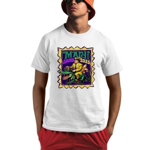 Trump Mardi Gras 2025 Rex Dinosaur New Orleans Shirt 0 1