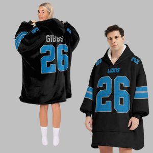 Jah G 26 Lions Football Unisex Blanket Hoodie 1