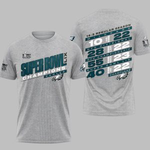 Eagles Super Bowl LIX Champions 13-3 Rregular Season Shirt