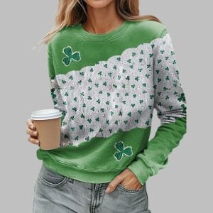 Women's St. Patrick's Day Clover Long-Sleeve T-Shirt