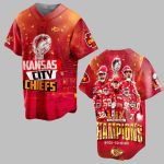 Chiefs Back To Back Super Bowl LIX Champions 2025 Baseball Jersey