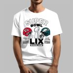 Chiefs Vs Eagles Supper Bowl Lix New Orleans Louisiana February 9 2025 And Caesars Superdome Shirt