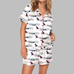 Delta Air Lines A350 Aircraft Pajama Set For Women