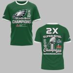 Eagles 2X Super Bowl LIX Champions 2025 Shirt