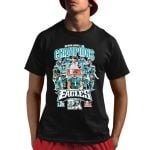 Eagles Philly Champions 2X Super Bowl LII Lix 2025 Shirt