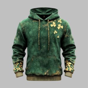 Men's St. Patrick's Day Shamrock Art Print Hoodie