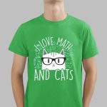 I Love Math And Cats Shirt