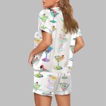 In Martini Print Pajama Set