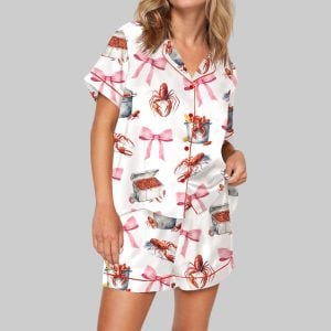 Crawfish Coquette Pajama Set For Women 1