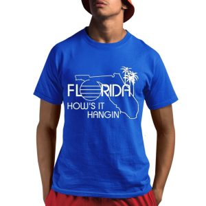 Nick Swardson Wearing Florida How's It Hangin' Shirt