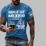Men's Gulf Of Mexico Always and Forever Printed Round Neck T-Shirt