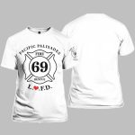 Men's Retro LAFD Fire Station 69 Pacific Palisades Print T-Shirt