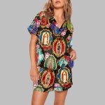 Our Lady of Guadalupe Floral Virgin Mary Pajama Set
