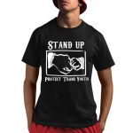 Patrick Stump Wearing Stand Up Protect Trans Youth Shirt