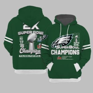 Eagles Super Bowl LIX Champions 2025 Hoodie 0 0