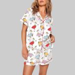 Spring Porch Goose Pattern Pajama Set