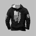 St. Patrick's Day Flag Shamrock Print Casual Hooded