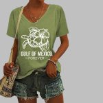 Women's Gulf Of Mexico Forever Print Casual T-Shirt