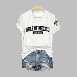 Women's Gulf Of Mexico Printed V Neck T-Shirt