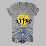 Women's Softball Life All The Pretty Girls Walk Like This! Print V-Neck T-Shirt