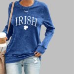 Women's St. Patrick's Day Irish Clover Print Sweatshirt