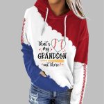 Women's That'S My Grandson Out There Baseball Print Casual Hoodie