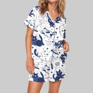 Cat In Space Pajama Set For Women 1
