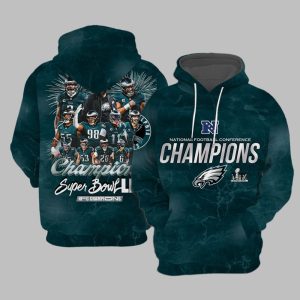 Eagles Super Bowl LIX NFC Champions Hoodie 0