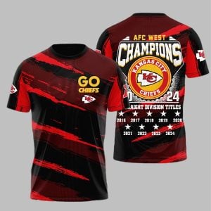 Go Chiefs AFC West Champions 9 Times Shirt 1