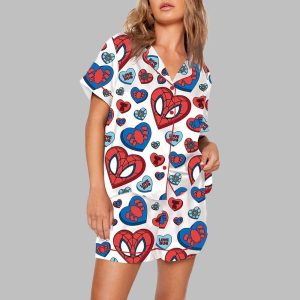 Valentine Superhero Print Pajama Set 1