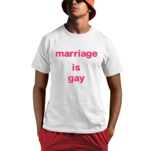 Robie Uniacke Wearing Marriage Is Gay Shirt 0 1