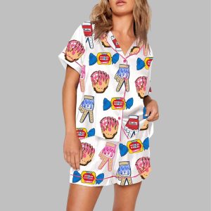 Ice Cream Baseball Batting Glove Pajama Set 1