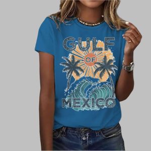 Women's Retro Gulf of Mexico Print Shirt